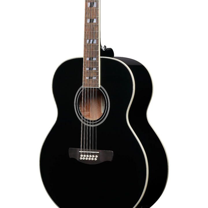Ibanez AJ7012M1EBK Jumbo 12-String Acoustic-Electric Guitar Black High Gloss