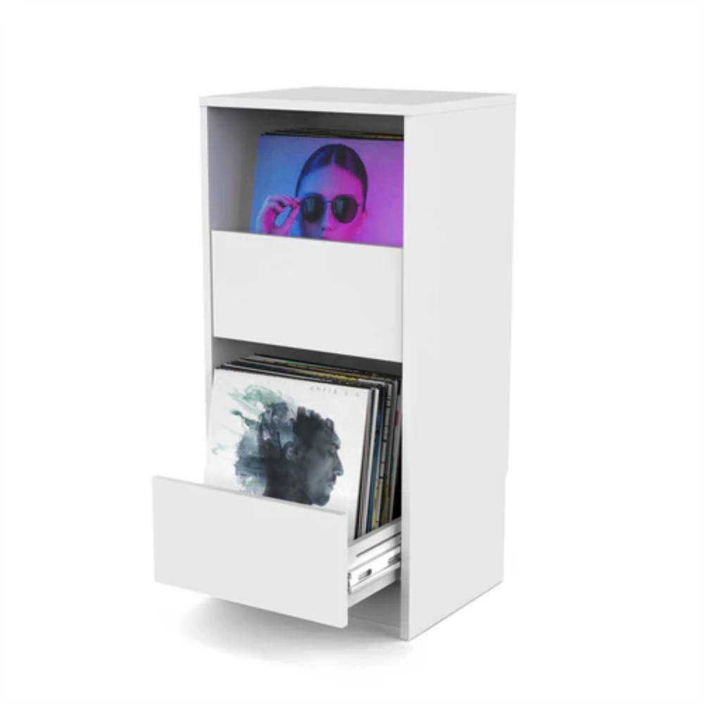 Glorious VINYL-VAULT-WHT Vinyl Vault - White