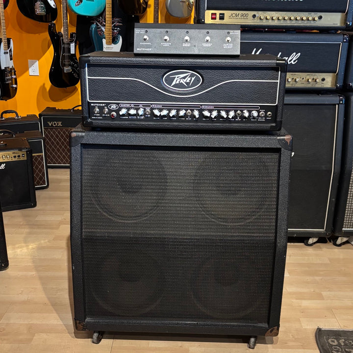 Peavey - USA Butcher 50-100 Watt Head & 90's VTM Butcher 412 w/ Foot Controller & 25' MIDI Cable - USED