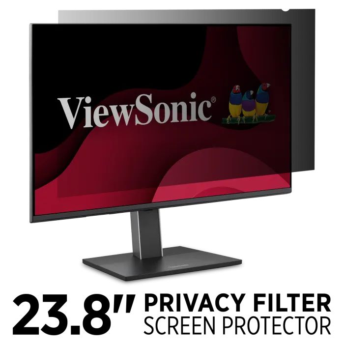 Viewsonic VSPF2380 23.8" Privacy Filter  16:9 LCD Monitor, Anti-Glare & Scratch Resistant, Black