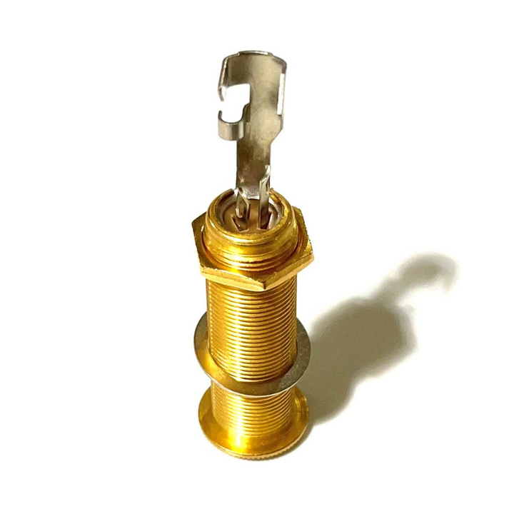 Allparts EP-0152 Switchcraft® 152B Stereo Long Threaded Jack Gold