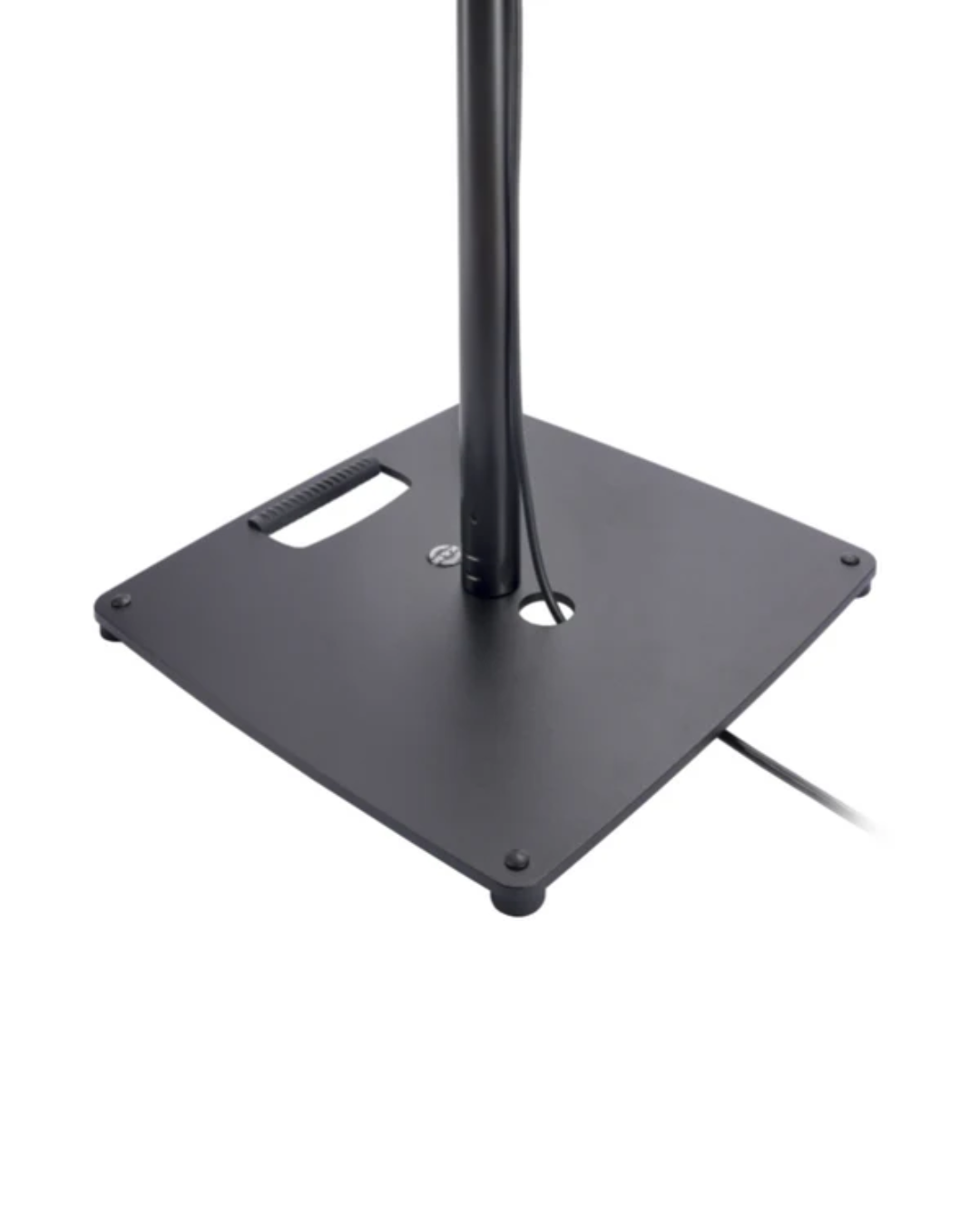 K&M 26731-BLACK Folding Speaker Stand with Flat Plate Base - Black