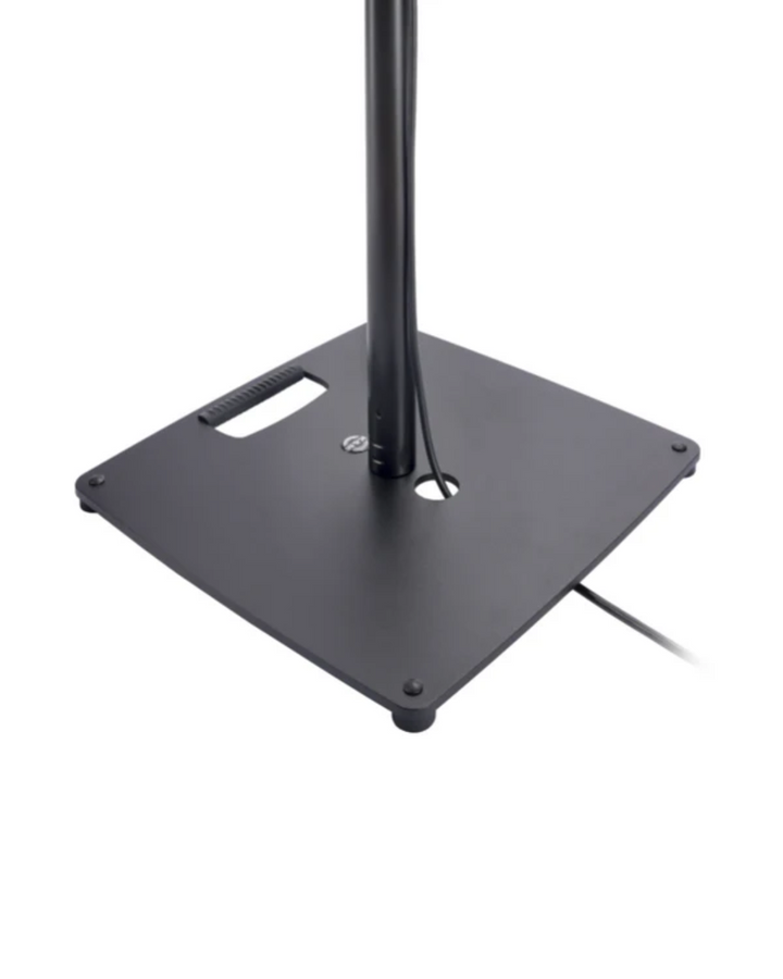K&M 26731-BLACK Folding Speaker Stand with Flat Plate Base - Black