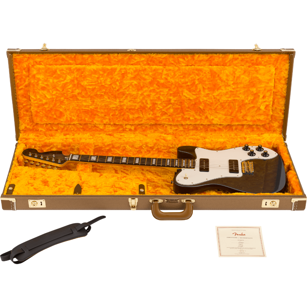 Fender USA Chris Shiflett Cleaver Telecaster Deluxe, Rosewood Fingerboard (Charcoal Frost Metallic) Electric Guitar
