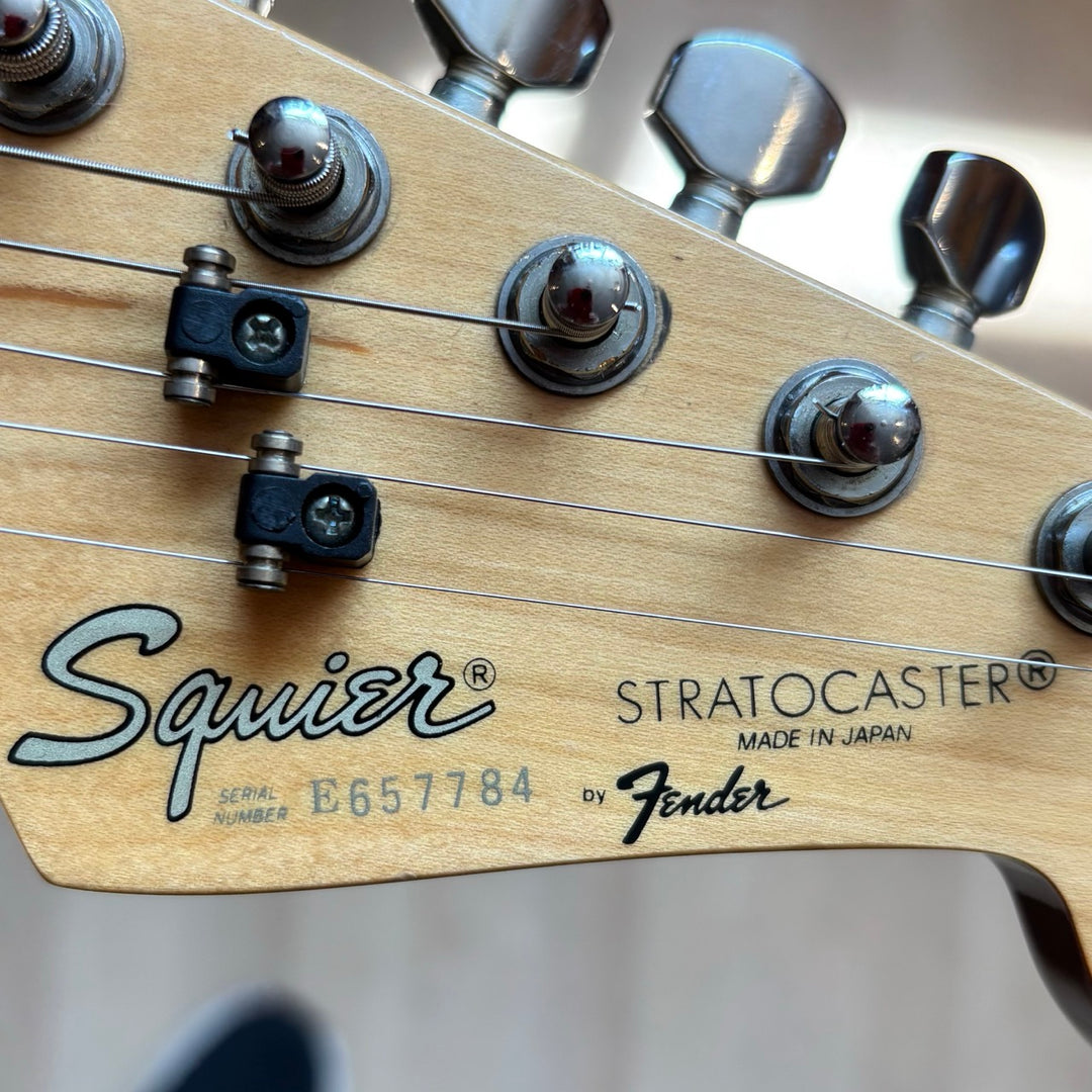 Squier - E Series Standard Strat w/Vintage Fender HD Case (MIJ - Black / Maple - 1986) - USED