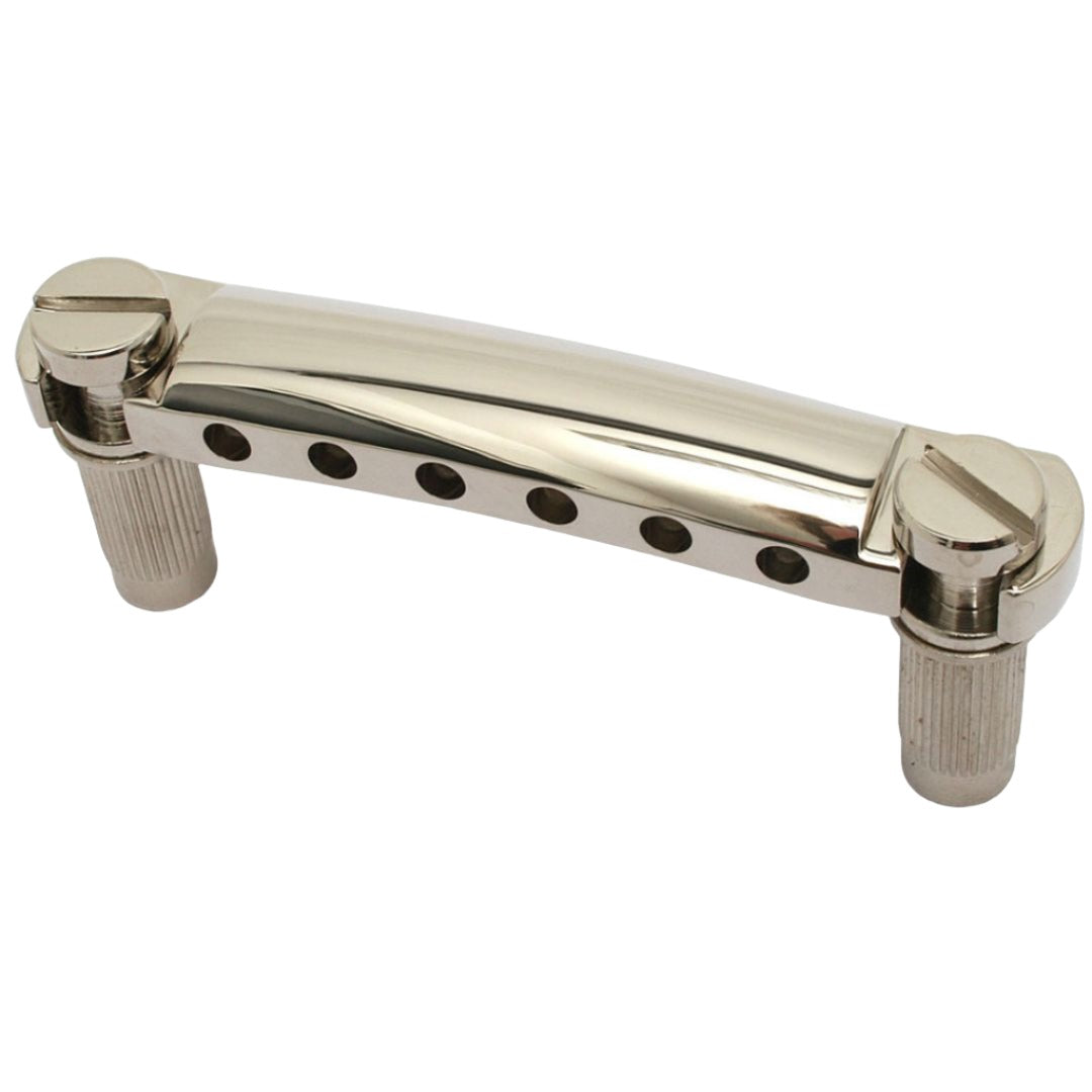 Allparts TP-3900-001 Goldo Stop Tailpiece with Metric Studs and Anchors - Nickel