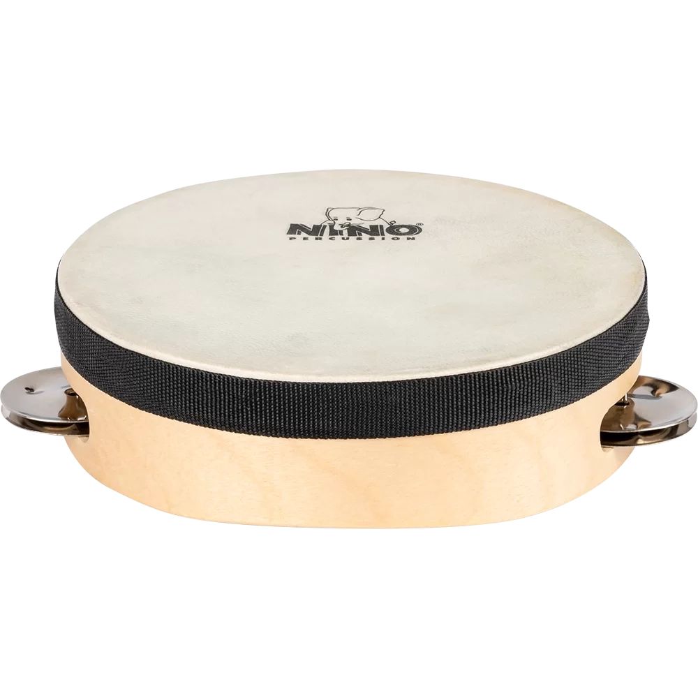 Nino Percussion Single Row Headed Wood Tambourine - 6''