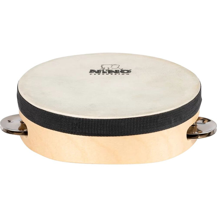 Nino Percussion Single Row Headed Wood Tambourine - 6''