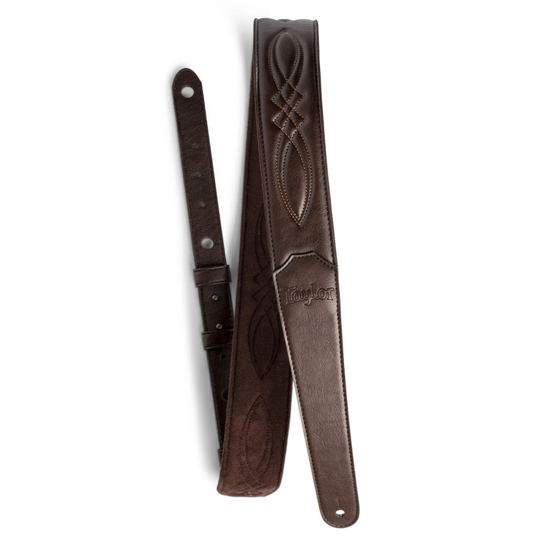 Taylor Guitars 2'' Vegan Leather Strap with Stitching - Chocolate Brown