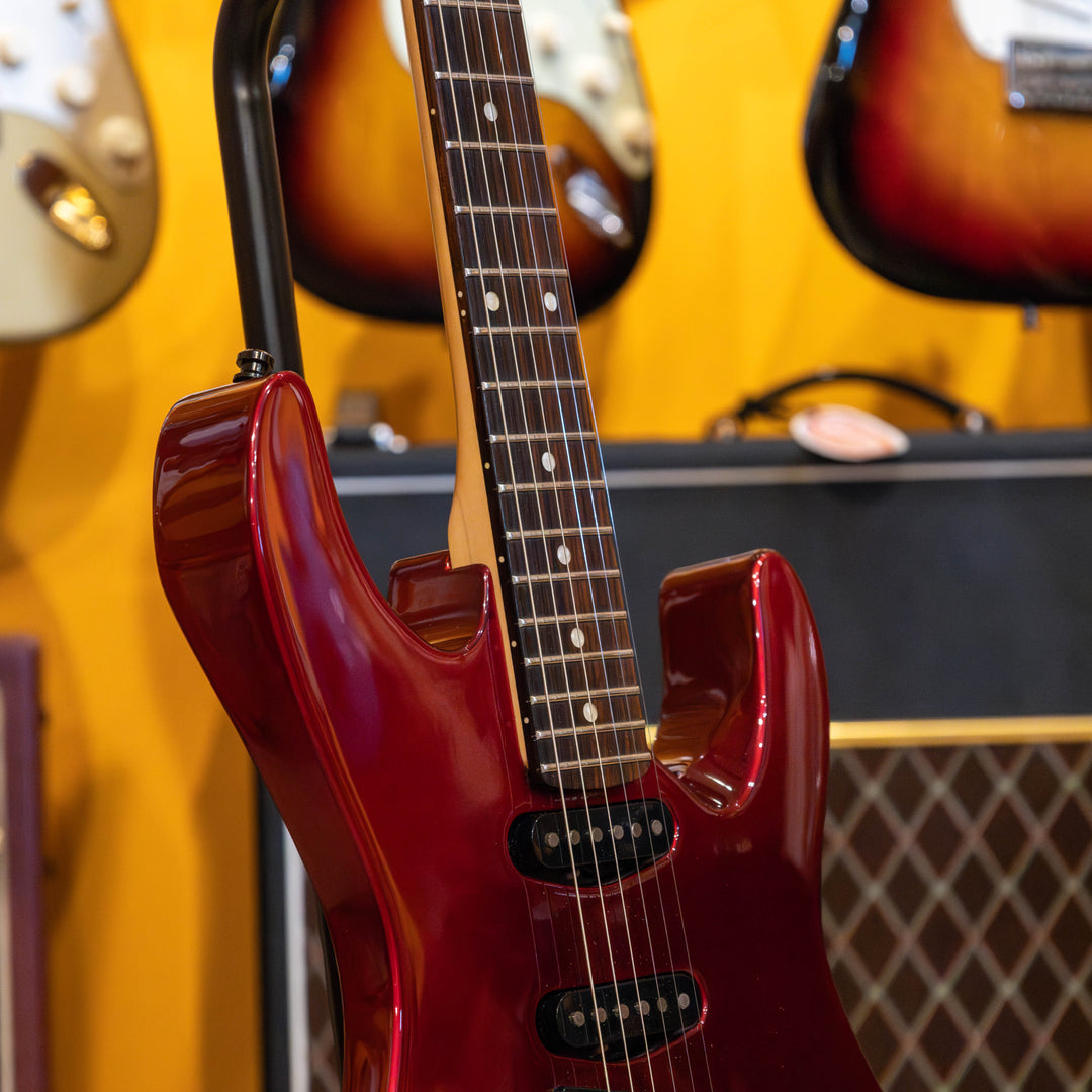 Kramer - MIJ- Early 90's , Pacer Custom 1 (HSS) Candy Apple Red  w/ Hard Shell Case - (1990-91 )- USED