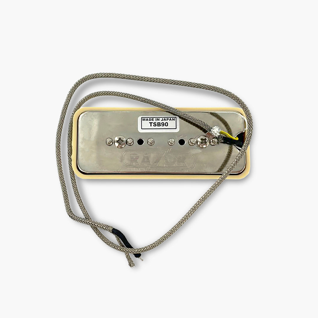 Allparts RZR-10078 Razor® Mangetsu Full Moon Soap Bar Pickup - P90 Replacement  - Cream