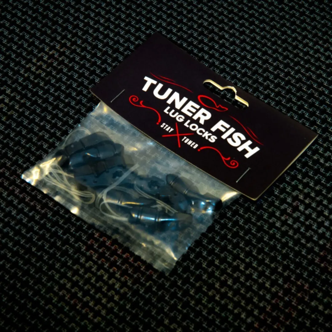 TFBK8- Tuner Fish Lug Locks - Black 8 Pack