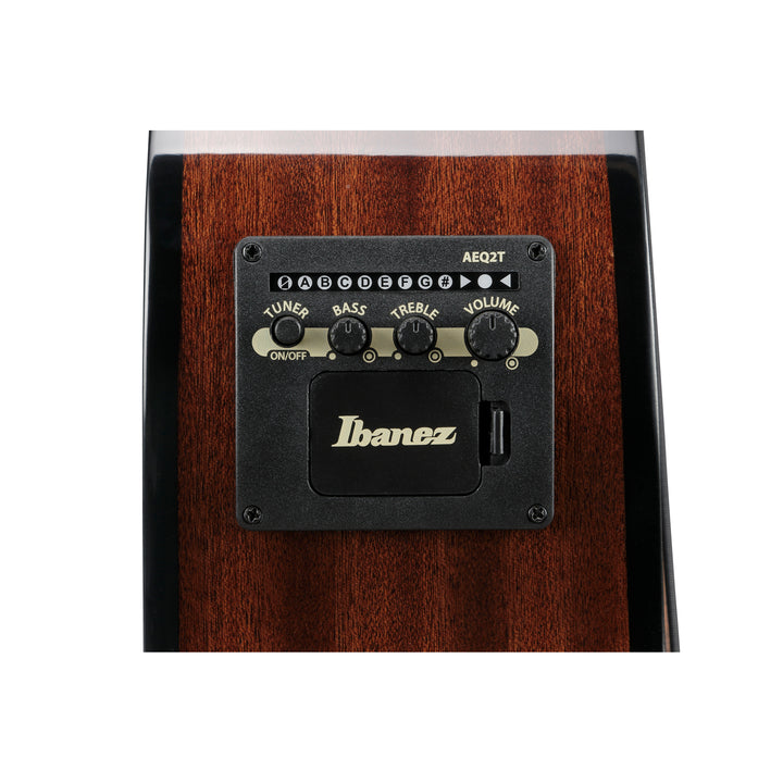 Ibanez AEGB25ETKH Acoustic/Electric Bass  - Transparent Black Sunburst High Gloss, Natural High Gloss Back and Sides