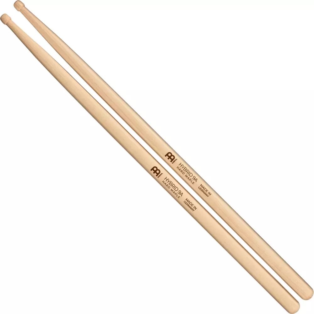 Meinl SB137 Hybrid 9A Drumstick, Maple, Light, Hybrid tip, Pair