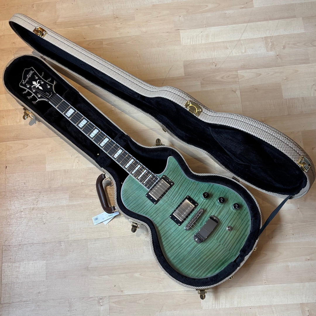 Hagstrom Ultra Max Electric Guitar with Hard Shell Case (Fall Sky Satin) ULMAX-FSK