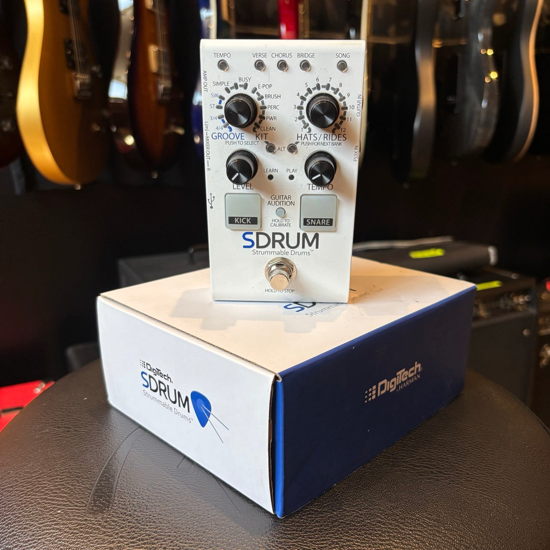 Digitech - SDRUM Strummable Drums Pedal w/ Box & Power Supply - USED