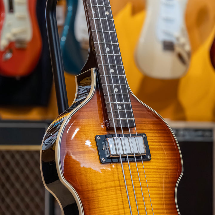 Epiphone - Viola Bass (Sunburst)  w/ Fender Gig Bag - 2014 - USED Electric Bass Guitar