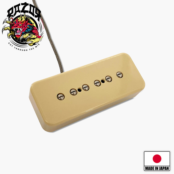 Allparts RZR-10075 Razor®  Hihō Hidden Gem Single-Space Stacked Humbucking Pickup - P90 Replacement - Cream
