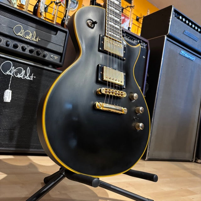 ESP-LTD  EC 1000 Deluxe  (Vintage Black - Gold HD  w/ Seymour Duncan 59 & JB ) - No Case Or Bag - USED
