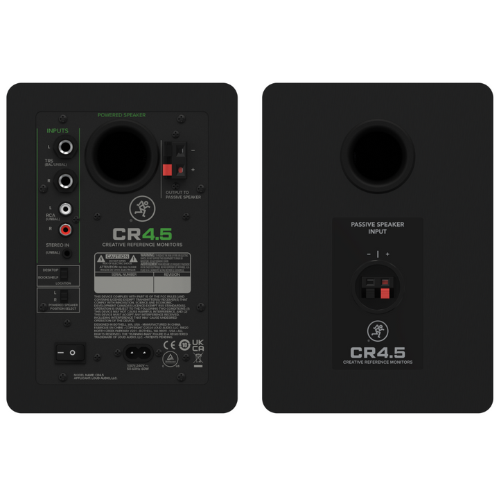 Mackie CR4.5 4.5" Creative Reference Powered Studio Monitors With Tone Knob