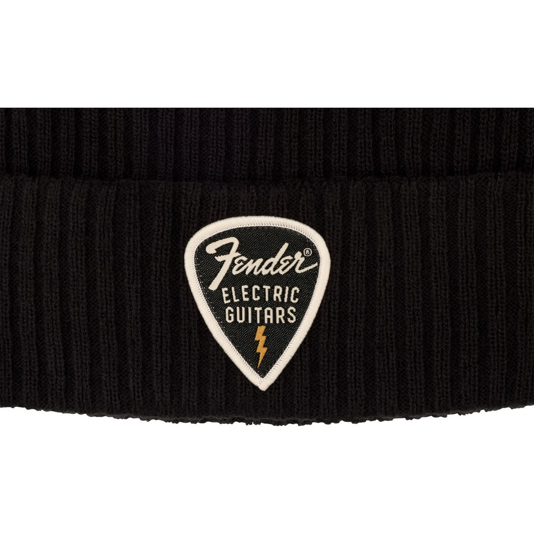 Fender Pick Patch Ribbed Beanie (Black)