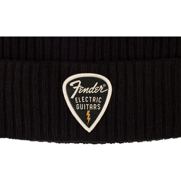 Fender Pick Patch Ribbed Beanie (Black)