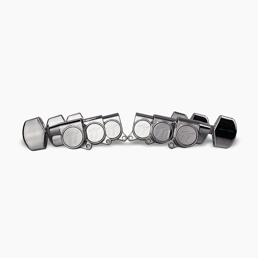 Allparts TK-7114-010 True Tune Mid Size Tuners, 3x3, Chrome