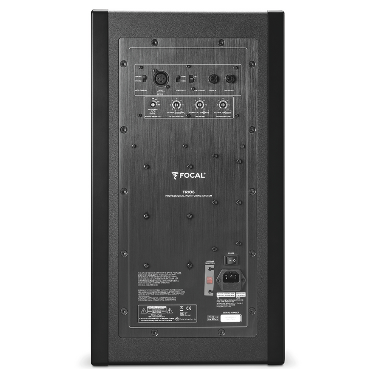 Focal TRIO 6 3-way active monitor - Black / 8" LF woofer + 5" midrange + 1" Beryllium tweeter + Dual Focus Mode - Black