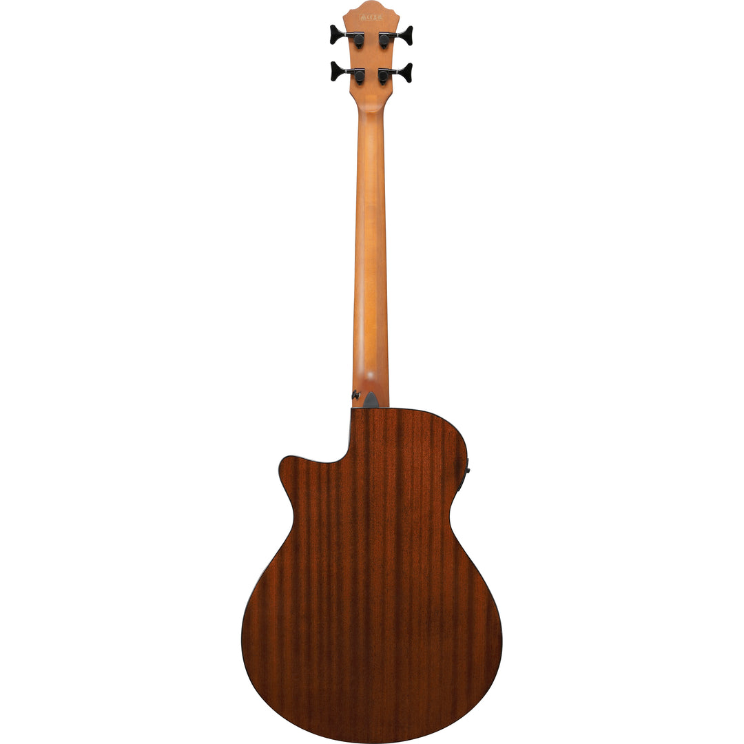 Ibanez AEGB25ETKH Acoustic/Electric Bass  - Transparent Black Sunburst High Gloss, Natural High Gloss Back and Sides