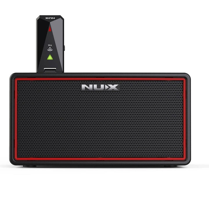 NUX Mighty Air is a wireless stereo modelling guitar / bass amplifier with Bluetooth connectivity and a dedicated app to enhance your tone from your mobile devices. It can serve you for bedroom practice, pre-show warming up, travel entertainment and more. True Simulation of Analog Circuit (TS/AC) HD Modelling Technology. NUX TS/AC HD Modelling technology provides the BEST musical sound to all musicians.
