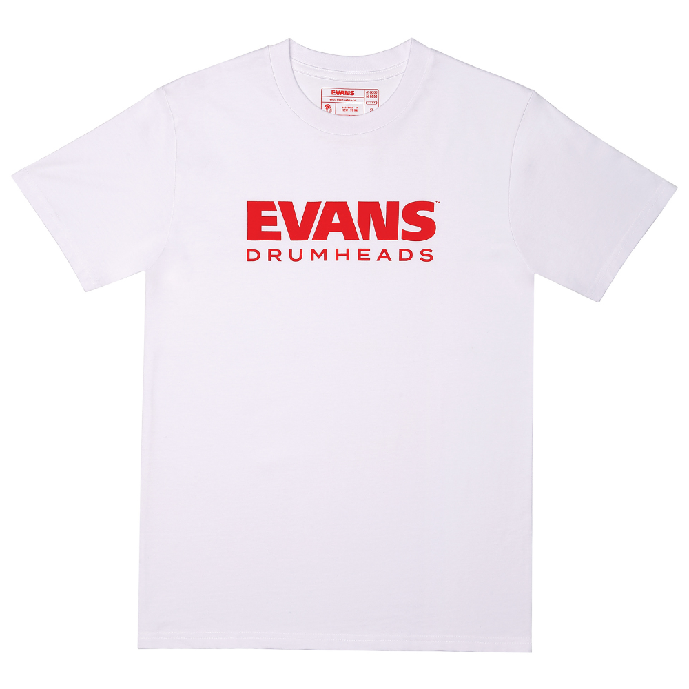 D'Addario ATE231122 Evans Tshirt Logo - White,  MD