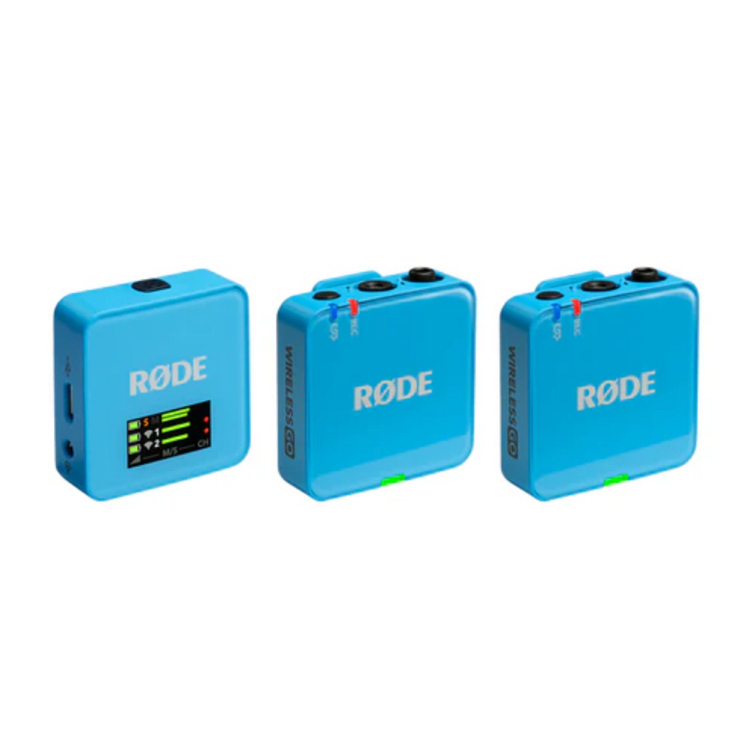 Rode WIRELESS GO GEN III 2-Person Compact Digital Wireless Microphone System/Recorder (2.4 GHz, Blue)