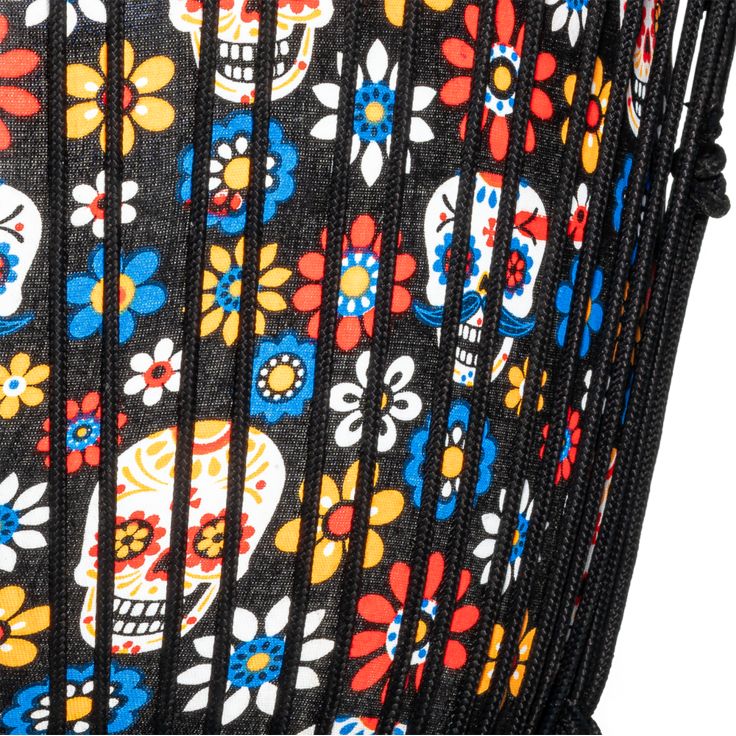 Meinl Percussion 12" Rope Tuned Travel Series Djembe Synthetic Head (Patented) Day of the Dead