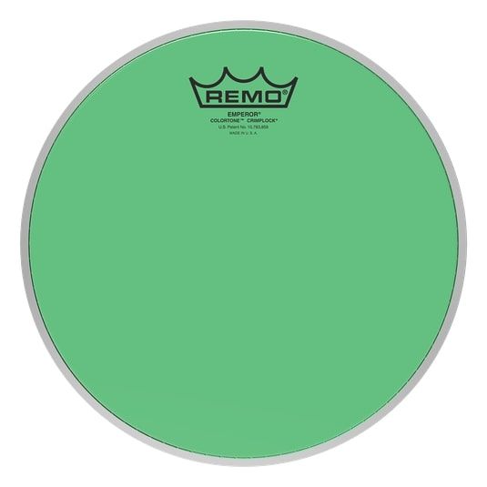 Remo BE-0310-CT-GNMP Batter, EMPEROR, COLORTONE, CRIMPLOCK, 10" Diameter, Green