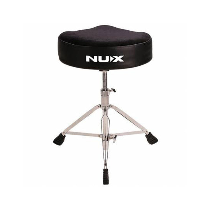 Get ready to rock with comfort using the NUX-DRUMTHRONE, featuring a stylish Motorcycle Style Seat and Tripod Style Legs for stability.
Features:

Motorcycle Style Seating
Tripod Style legs
Height Adjustable Threaded Rod
Collapsible for easy travel

Make every session count with the NUX-DRUMTHRONE - featuring a height adjustable threaded rod and collapsible legs for easy travel. Grab yours now!