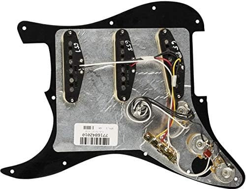 Fender Pre-Wired Strat Pickguard, Tex-Mex SSS - Black
