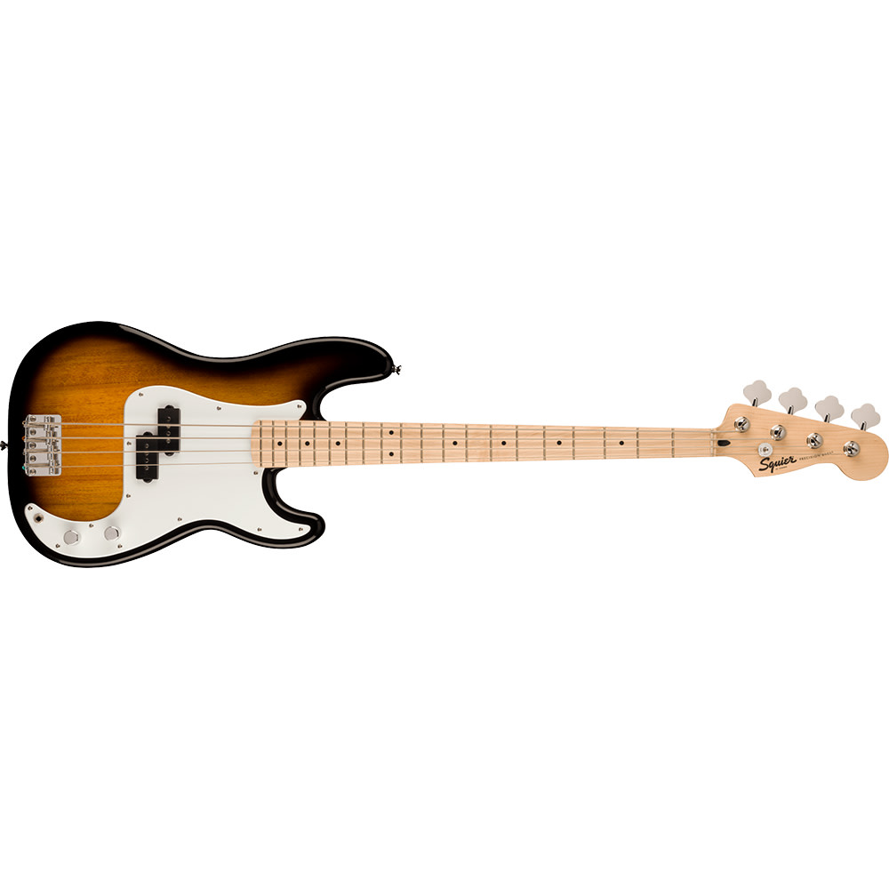 Squier Sonic Precision Bass, Maple Fingerboard, White Pickguard, 2-Color Sunburst