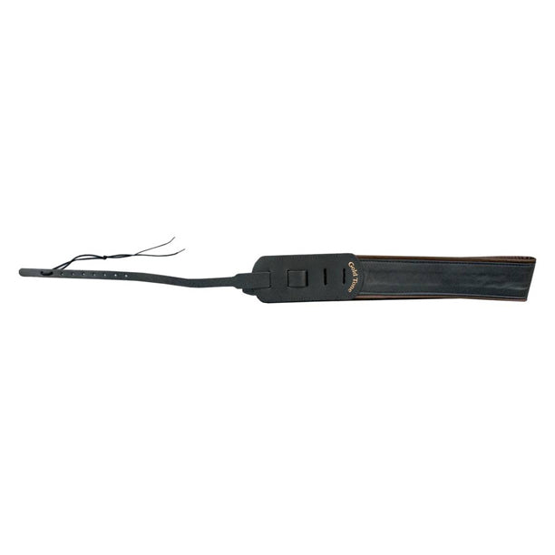 Gold Tone Deluxe Leather Cradle Strap (Black)
