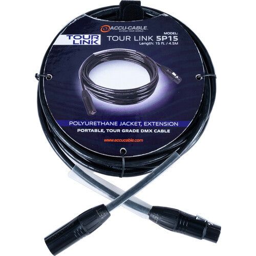 ADJ TOUR-LINK-5P15 5-Pin Tour Link DMX Cable - 15ft