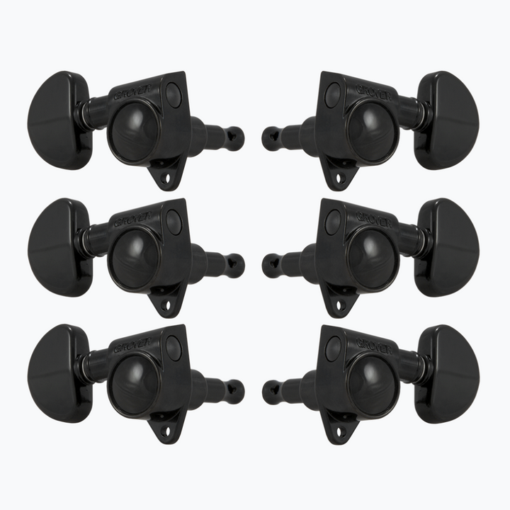 Allparts TK-7900 Grover® 102-18 Series 3x3 Rotomatic Tuners Black, 102-18BC