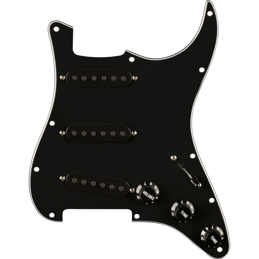 Fender Pre-Wired Strat® Pickguard, Pure Vintage '65 w/RWRP Midde, Black 11 Hole PG
