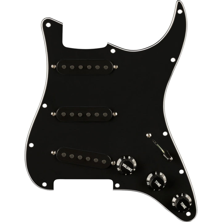 Fender Pre-Wired Strat® Pickguard, Pure Vintage '65 w/RWRP Midde, Black 11 Hole PG