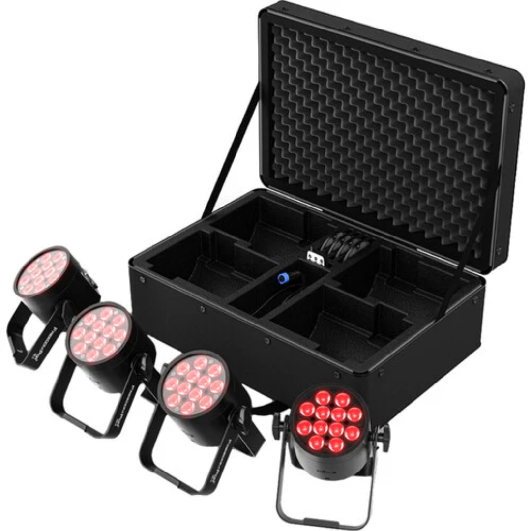 Chauvet DJ FREEDOMPARQ12X4 Battery-Powered RGBA LED Fixture (4-Light Kit)
