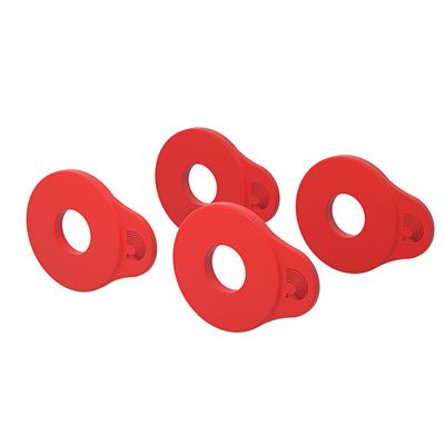 D'Addario PW-FLSB-04RD Flex Lock Strap Block 4-Pk Rd