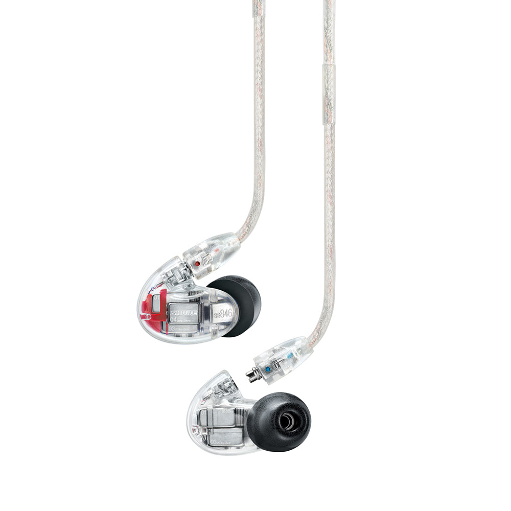 Shure Gen2 SE846 Quad driver earphones with professional 64" cable - Clear