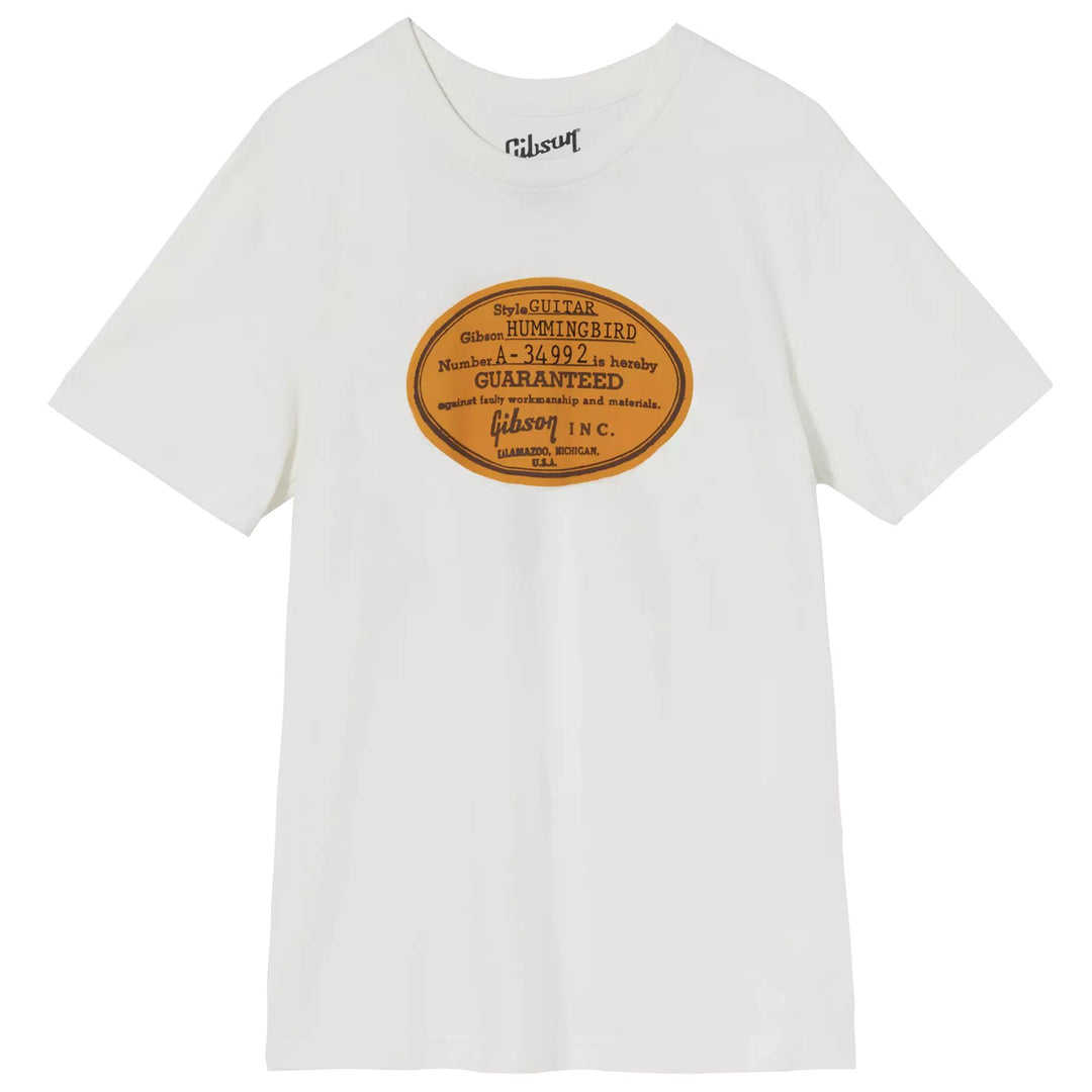Gibson Acoustic Label Vintage White Tee - LG