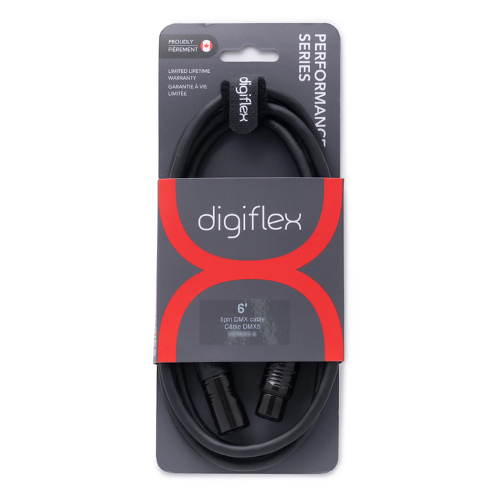 Digiflex HDMX5-75   75' Performance Series HiFlex DMX Cable 5 pin XLRM to XLRF