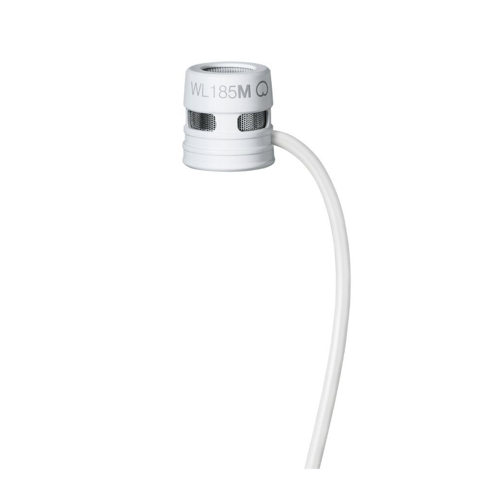 Shure WL185MW/C-LM3 Low-profile Cardioid Lavalier Microphone with LEMO 3-Pin Connector - White