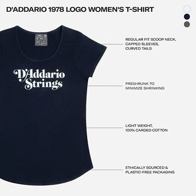 D'Addario ATD230313  Tee Wos 1978 -  COAL LG
