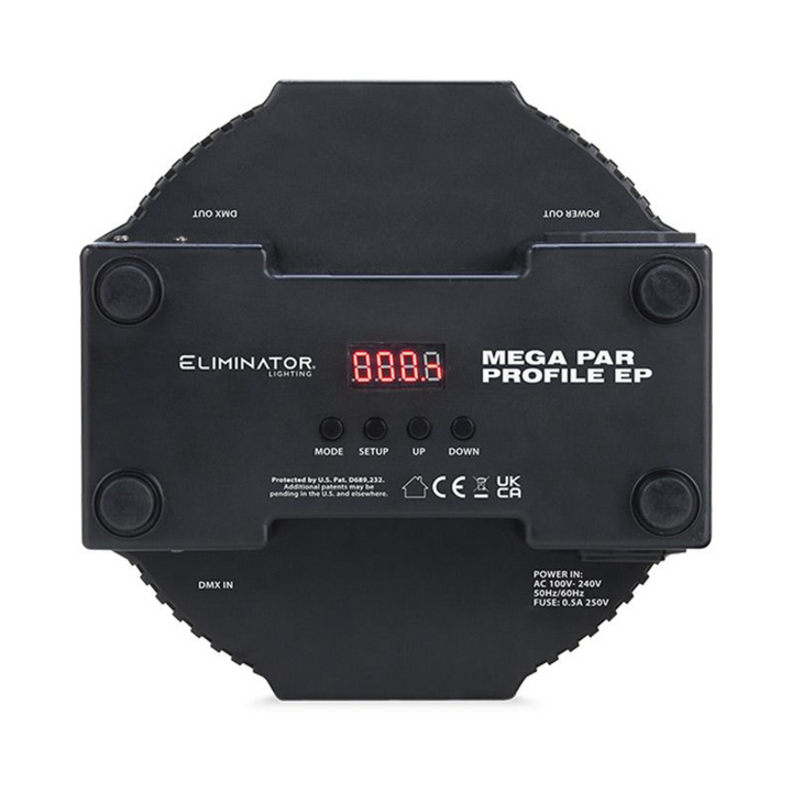 Eliminator MEGA-PAR-PROFILE-EP Low Profile DMX PAR Fixture with 107x10mm RGBUV LED (18W)
